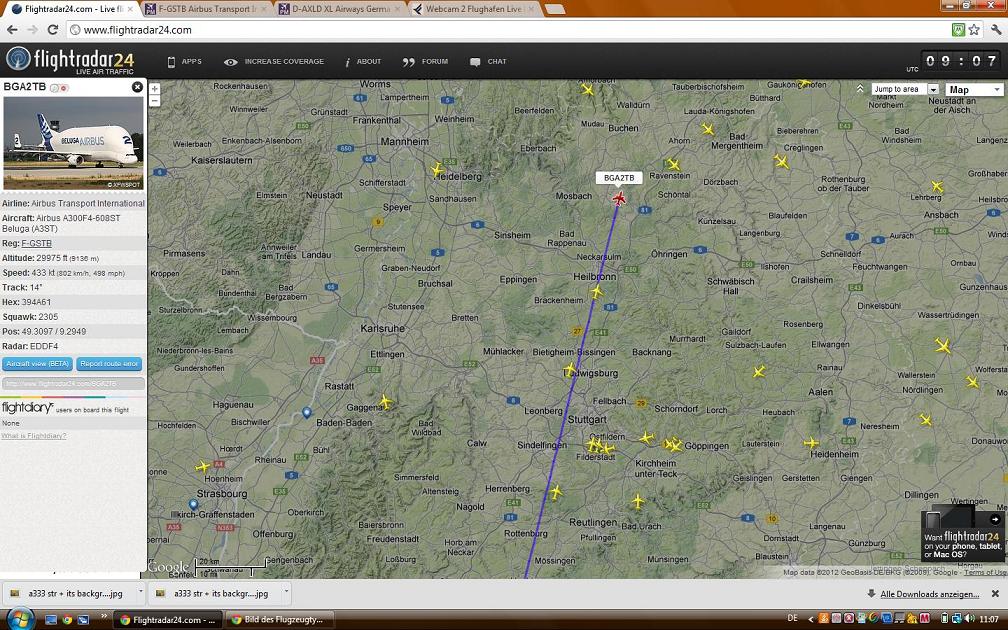 Ein Beluga inflight